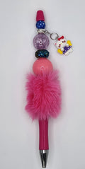 👑 Olivia Sparkles One-of-a-Kind Jeweled Hello Kitty Pompom Pen – 6"