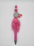 Sweet Pink Glam Shimmer Pom-Pom Pen (Includes Extra Ink!)