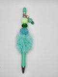 Ocean Mint Turtle Shimmer Pom-Pom Pen (Includes Extra Ink!)