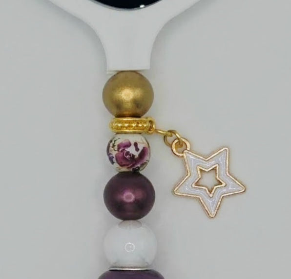 One-of-a-Kind Heart Hand Mirror with Beaded Handle & Star Charm – Olivia Sparkles Fall 2026 Collection