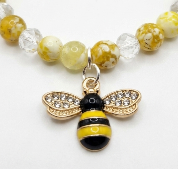 Olivia Sparkles: Custom Sprayberry Yellow Jackets Cheer Team Bracelet