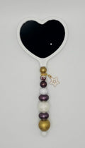 One-of-a-Kind Heart Hand Mirror with Beaded Handle & Star Charm – Olivia Sparkles Fall 2026 Collection