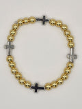 Golden Grace Shimmering Cross Bracelet