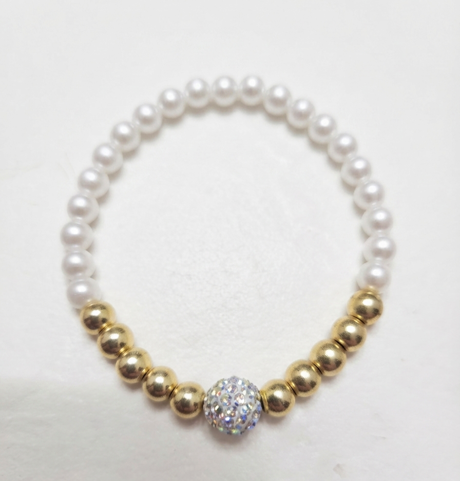 Golden Pearl & Hematite Luxury Bracelet