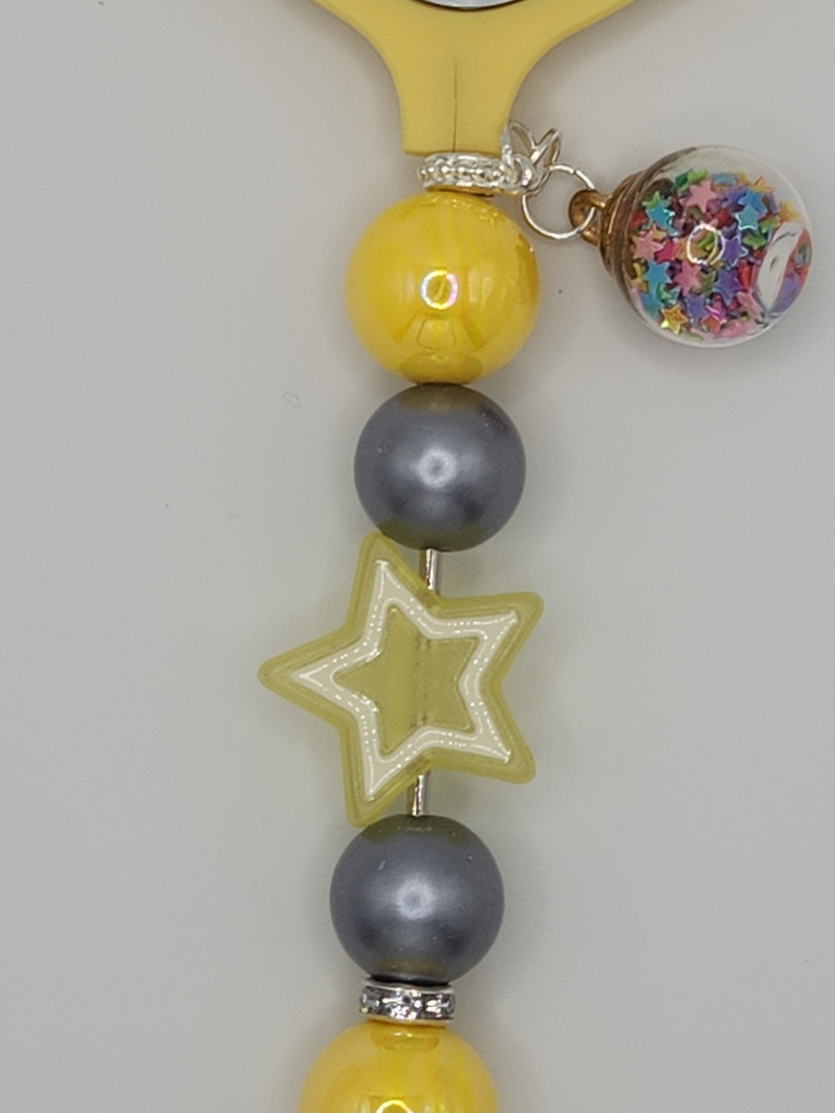 Olivia Sparkles Handmade Yellow Heart Beaded Hand Mirror