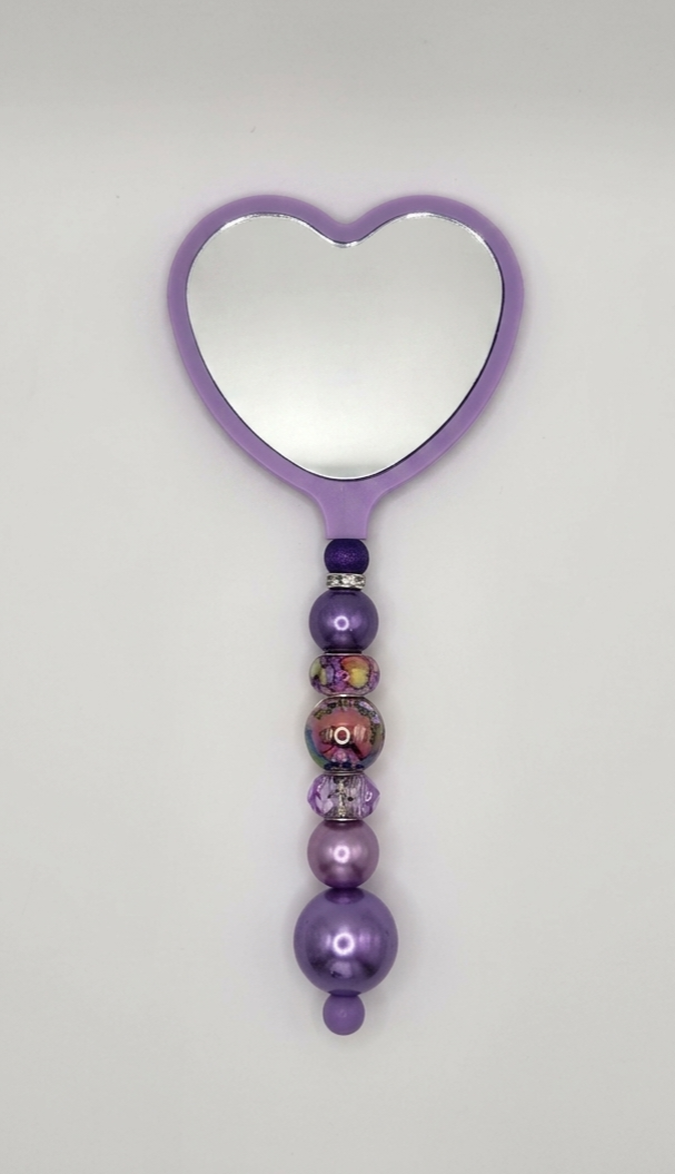 Charming Butterfly Beaded Heart Mirror - By Olivia SHOP