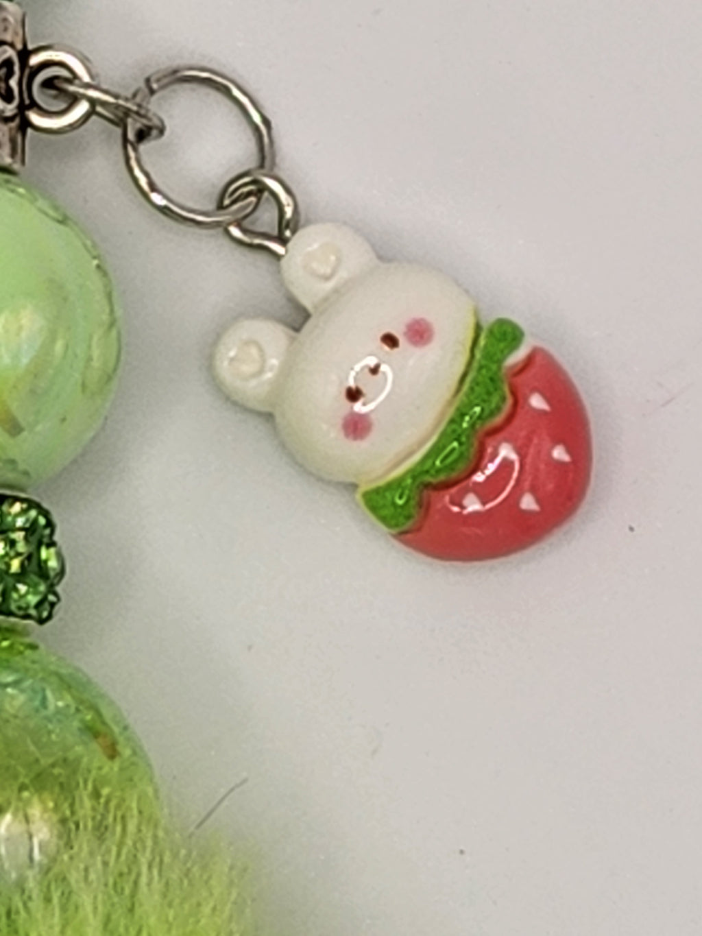 Sweet Strawberry Bunny Fluffy Pen 🍓🐰