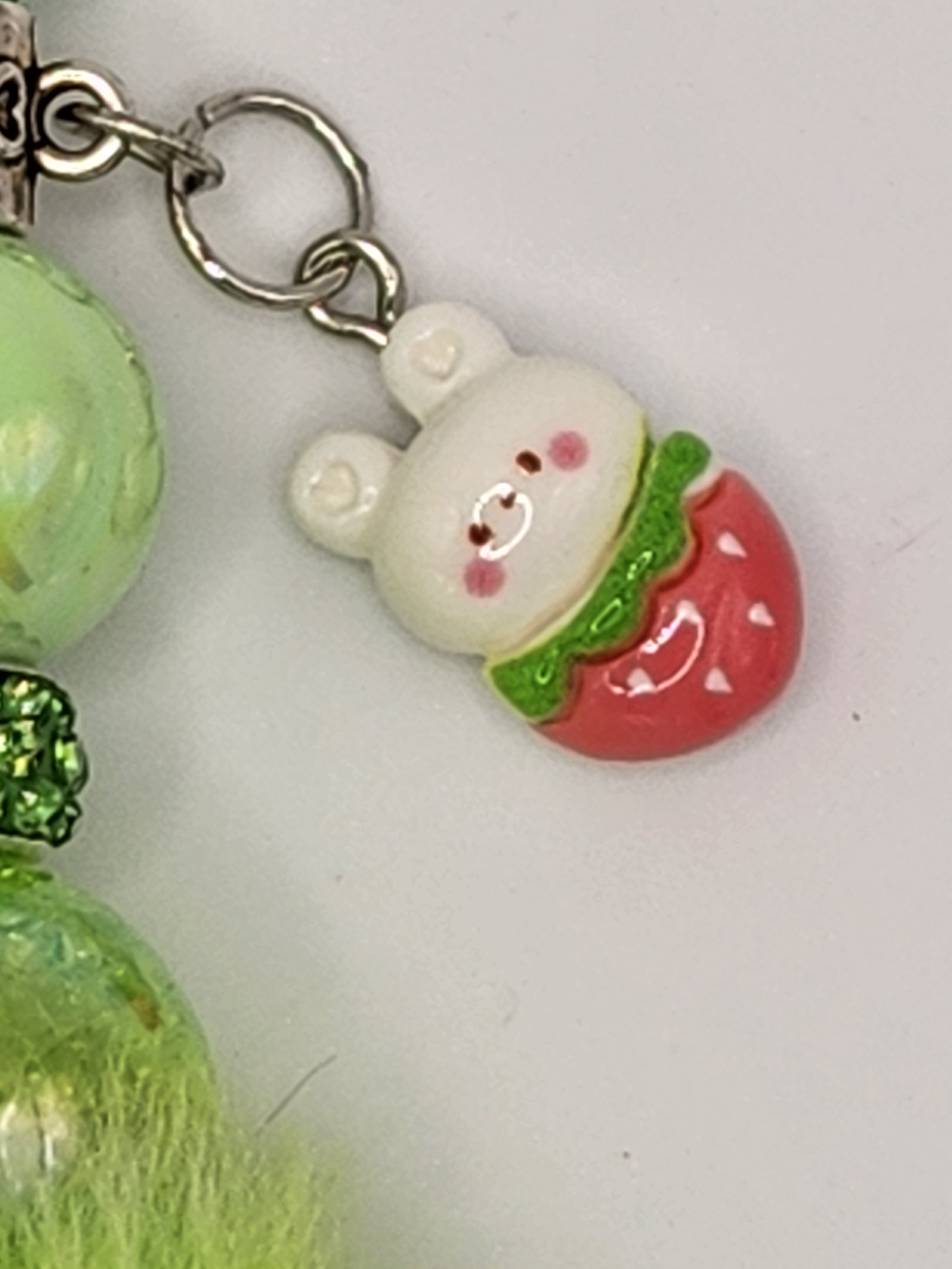 Sweet Strawberry Bunny Fluffy Pen 🍓🐰