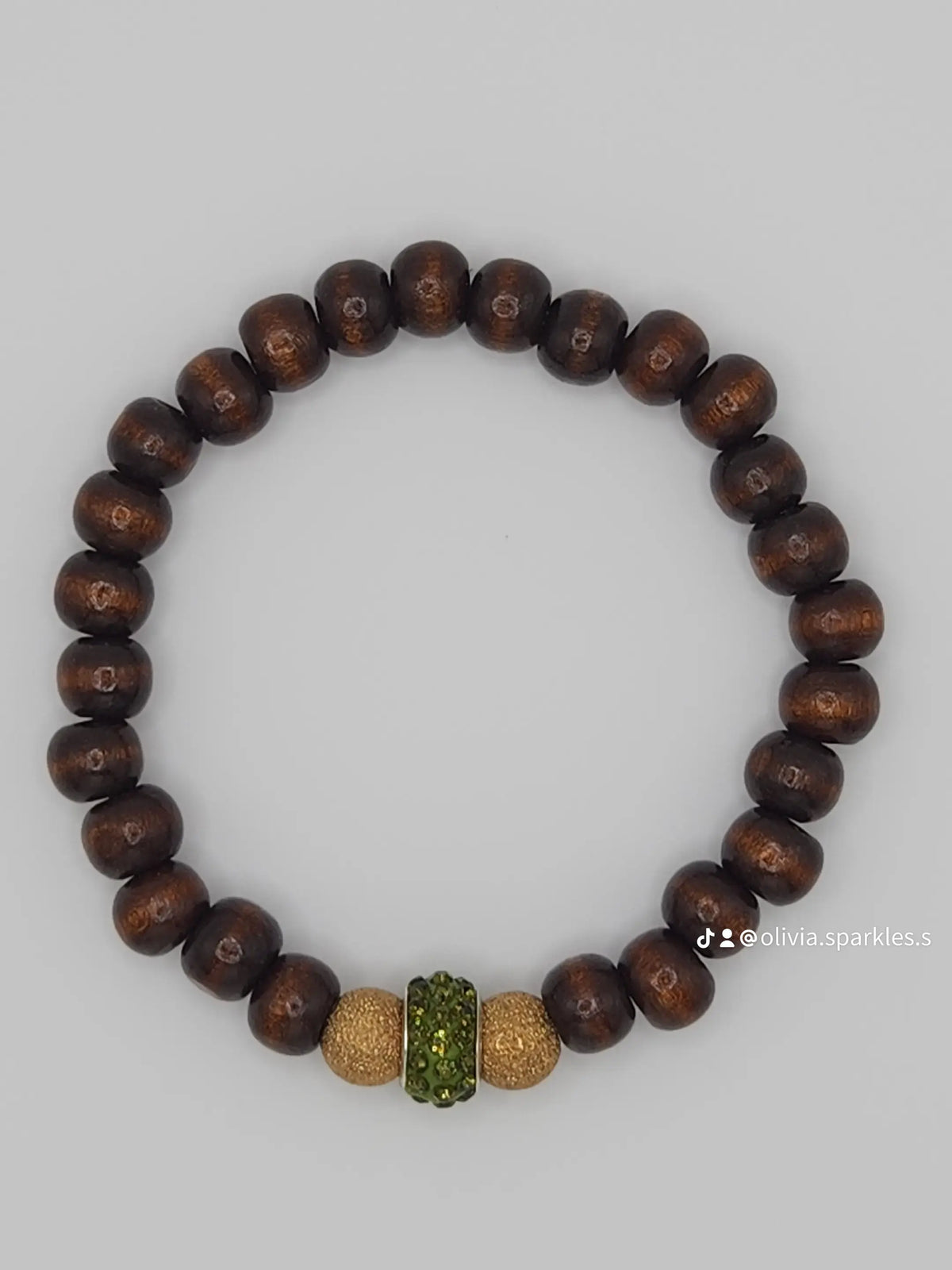 Earth & Sparkle Wooden Beaded Bracelet